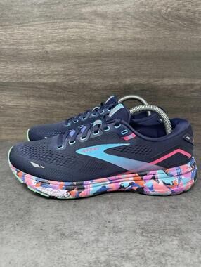 Brooks Ghost 15 Running Shoes Womens Sid 9.5 Blue Pink